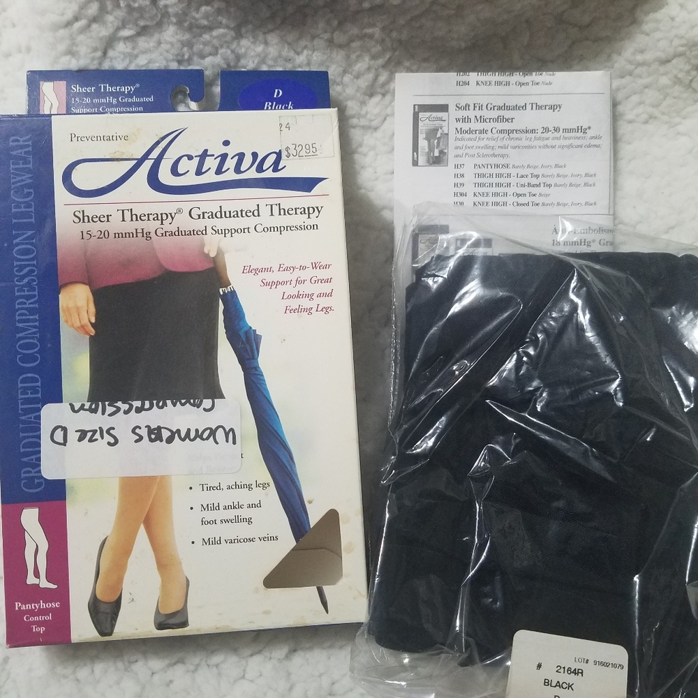2/$40 Pantyhose,Control Top Sheer Therapy Compression Stockings 15-20mmHg